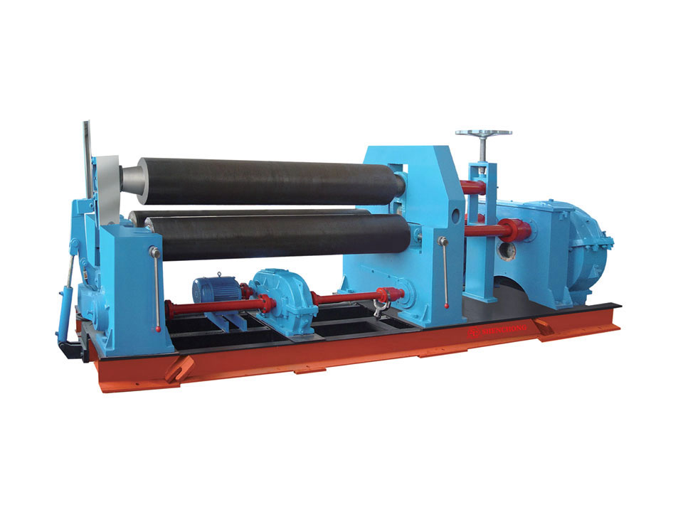 機械水平下調式三輥卷板機